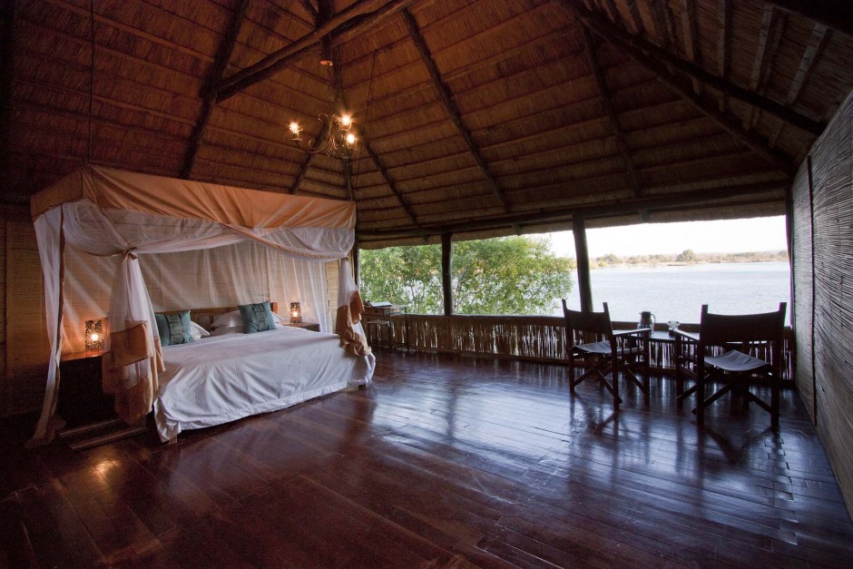 Chundukwa River Lodge Honeymoon Chalet Interior Upper Zambezi Zambia (hi-res JPG)