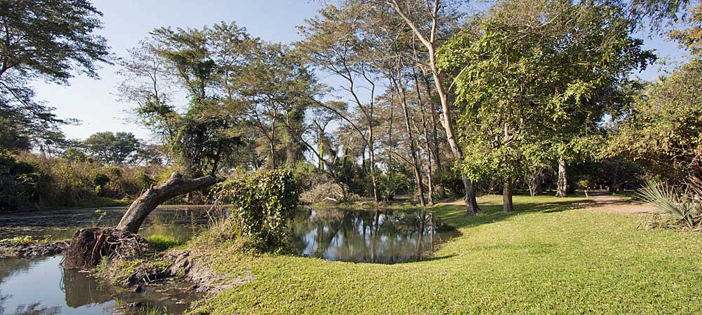 Chundukwa River Lodge dams and ponds Upper Zambezi Zambia