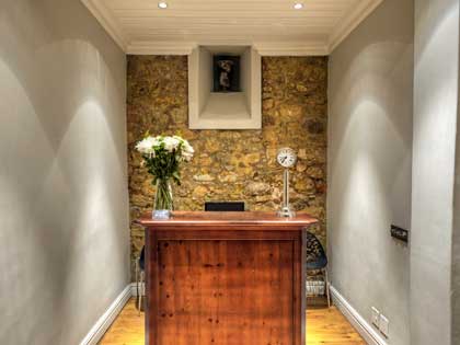 Reception area at The THREE Boutique Hotel (hi-res image)