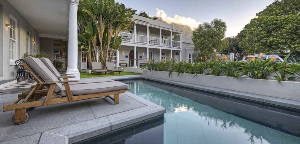 Swimming pool view at The Three Boutique Hotel Gardens District Cape Town